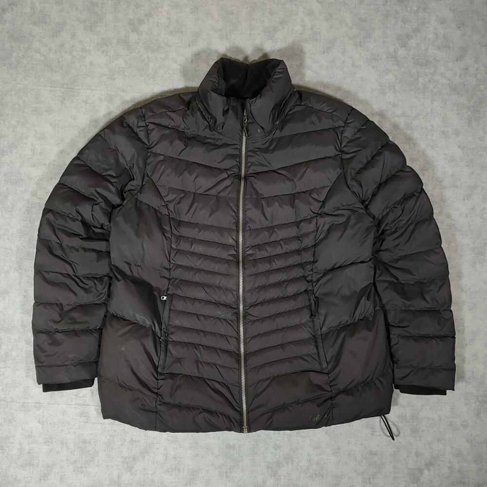 Cabela's 4MOST 650 Fill Down Puffer Jacket Women's XXL Black Faux Fur Lined Coat